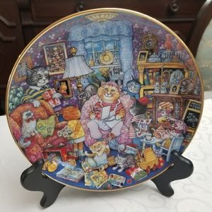 Franklin Mint, Purrfect Mom, Collectible Cat Plate by Bill Bell